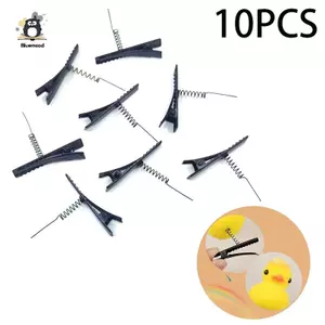 10 Kẹp Tóc Kim Loại 4cm Có Đầu Mùa Xuân Cá Sấu Kẹp Cho Handmade DIY Cơ Bản Đa Năng Kẹp Tóc Sáng Tạo Mũ Mới