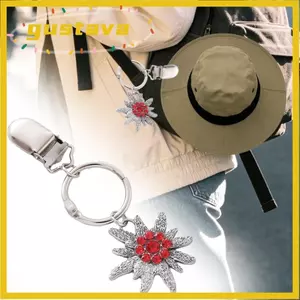 Kẹp mũ GUSTAVA, Giá đỡ mũ chống nắng du lịch bằng hợp kim có thể tháo rời, Phụ kiện túi Edelweiss Kẹp chắc chắn Mũ hành lý