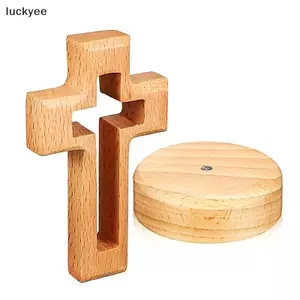 Luckyew Chữ Thập Gỗ Thánh Giá Đứng Tường Tôn Giáo Bằng Gỗ Trang Trí Bàn Quà Tặng Nhà Thờ Thánh Tôn Giáo Trang Trí Tượng TQ
