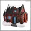 Đèn LED sáng lên Mini Village House Cảnh trang trí Giáng sinhResin Xmas Trang trí A