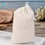 200 Gói Túi Cotton Muslin Túi Móc Túi Dây Rút Đa Năng Cho Trà Trang Sức Tiệc Cưới Ủng Hộ Bảo Quản (4 x 6 Inch)