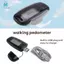 Bộ đếm bước đơn giản, Máy đếm bước đi 3D có pin sạc, Máy theo dõi sức khỏe chính xác, Máy đếm bước kỹ thuật số, Đen