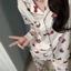 Bộ đồ ngủ mùa xuân thu Hello Kitty dành cho nữ | Đồ ngủ dài tay dễ thương Ice Silk