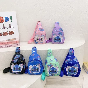 Hoạt Hình Stitch Túi Trẻ Em Mẫu Giáo Bé Trai Bé Gái Nhẹ Ngực Túi Du Lịch Giải Trí Túi 7.6MGBF