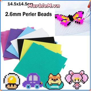 Hạt MARBLEM Perler Hama, Mẫu tròn chịu nhiệt DIY chất lượng cao, Trang trí thủ công Ba chiều 52 * 52 Dot 2.6mm Bảng đậu Đồ chơi trẻ em