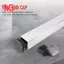20 Chiếc Nhựa Vuông Trống Cuối Nắp Ống Chèn 25mm x 25mm