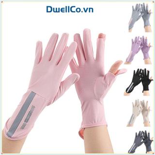 Găng tay chống nắngDWELLCO - đàn hồi Ice Silk, chống trượt, lý tưởng cho hoạt động thể thao