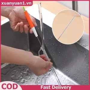 XUAN Bàn chải ống hút đa chức năng Bình sữa Bàn chải ống hút Bàn chải nhỏ Dụng cụ làm sạch VN