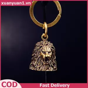 XUAN Luy Đồng Thủ Công Thủ Công Đầu Sư Tử Chuông Chìa Khóa Ô Tô Chuông Gió Sect Chuông Đồng Quà Tặng Sáng Tạo Phong Thủy Mặt Dây Chuyền Nhà VN
