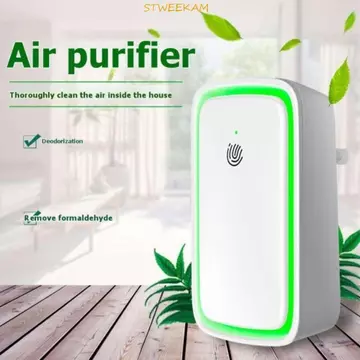 Máy lọc không khí STWEEKAM, Máy làm sạch không khí cắm EU di động của Mỹ, Loại bỏ mùi nhỏ gọn Im lặng Máy lọc không khí cắm nhỏ Phòng ngủ