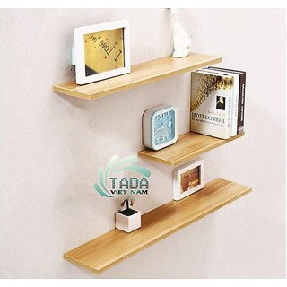 set 3 thanh Kệ gỗ thông treo tường Giá gắn tường decor trang trí nhà cửa bền đẹp sâu 15 cm
