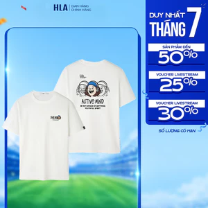 Áo thun nam HLA x ZOLA form rộng, cá tính, vải mát lạnh, thấm hút, co giãn