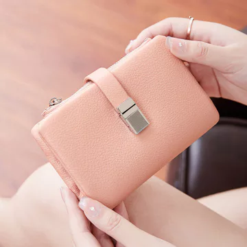 ví cầm tay nữ ví cầm tay nữ sang chảnh 2025 Phong Cách Mới Nữ Ví Ngắn Da Mềm Thời Trang Khóa Ví Đơn Giản Dung Tích Lớn Gấp Ba Lần Ví Đựng Thẻ