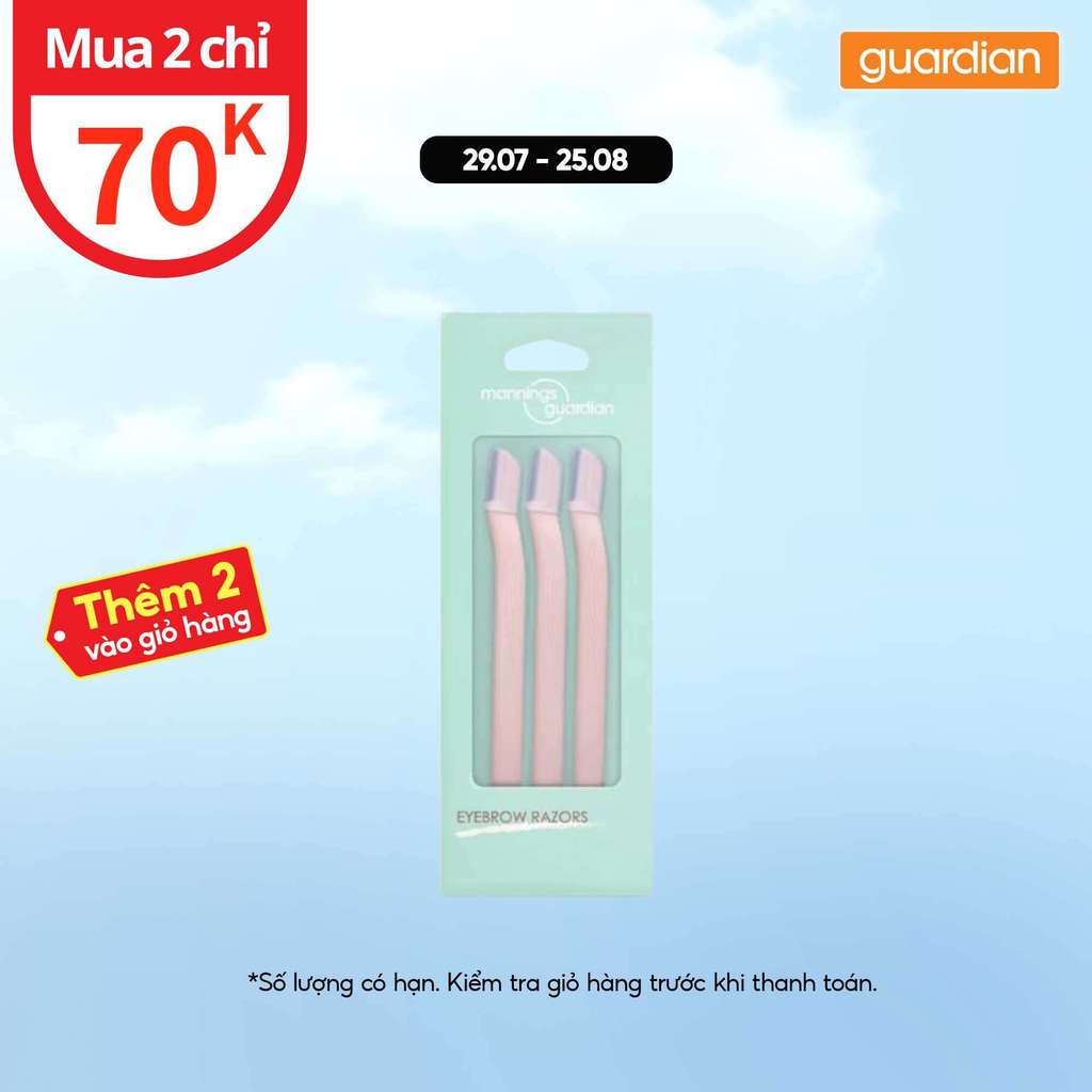 Bộ Dao Cạo Chân Mày Guardian Eyebrow Razer Set 3 Cây | Guardian Việt Nam