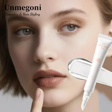 Gel làm sạch môi UNMEGONI, Gel tẩy tế bào chết nhanh chóng nhẹ nhàng, nóng với đầu bàn chải silicon Massage 2 trong 1 tẩy tế bào chết môi để chăm sóc mắt và môi