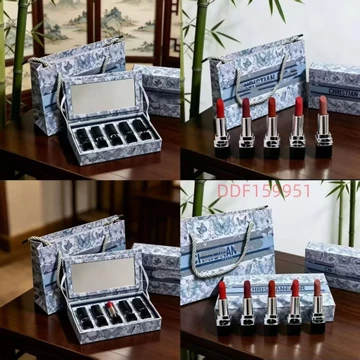 Bộ Năm Mảnh Màu Xanh Dijia Bộ Son Môi Hộp Năm Con Rắn Hoa Rồng Năm Ngựa Son Môi Bộ Bốn Mảnh Bộ Mảnh