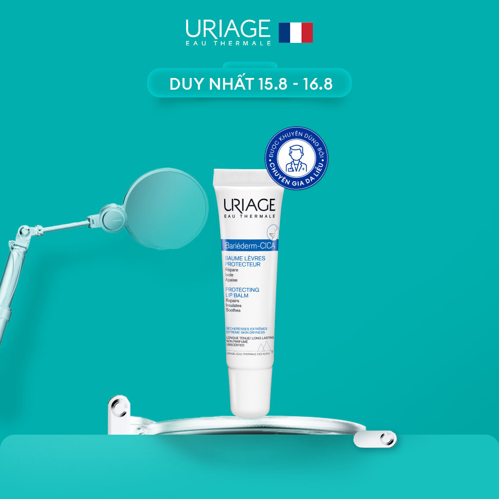 Kem dưỡng môi khô, nứt nẻ URIAGE BARIÉDERM CICA-LÈVRES BAUME PROTECTEUR 15ml