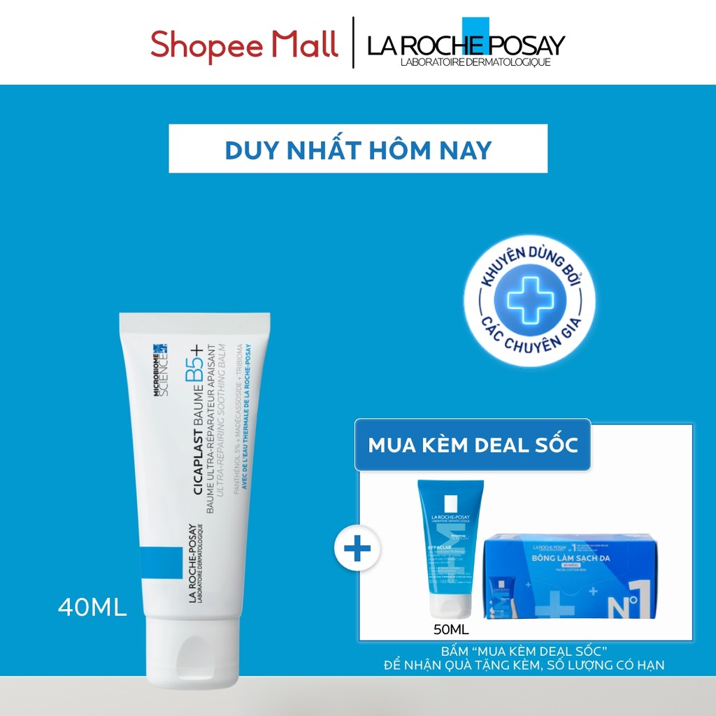 Kem dưỡng ẩm & phục hồi đa năng La Roche-Posay Cicaplast Baume B5+ (40ml) giúp phục hồi da sau 1 lần sử dụng