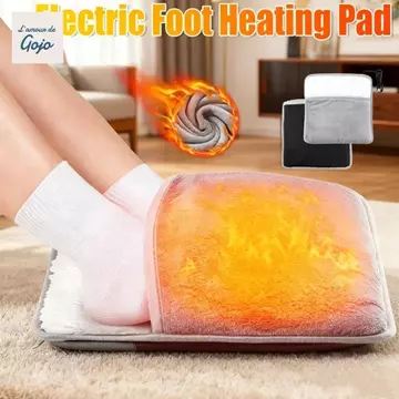 Thảm sưởi chân GOJO, Tấm sưởi chân điện 2 trong 1 sưởi ấm hai mặt, Máy sưởi ấm chân có thể giặt được Tiết kiệm điện Nhiệt độ không đổi Đệm sưởi chân văn phòng