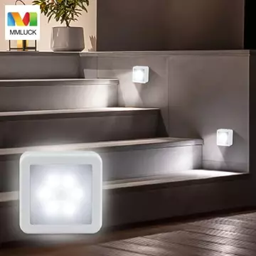 Đèn ngủ cảm biến chuyển động MMLUCK, Đèn ngủ LED thông minh tiết kiệm năng lượng tự động, Đèn LED lối đi Đèn LED treo tường Đèn trắng ấm áp PIR Đèn cảm biến chuyển động Phòng ngủ