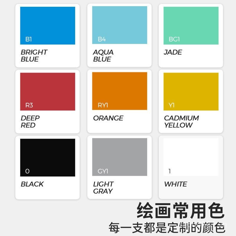 🌟Enmi ENMY Hộp Nhỏ Màu Đen Đơn Nạp Gói Tranh Chuyên Nghiệp Bút Đơn Thẳng Chất Lỏng Acrylic Bút Đơn Gói K3MM