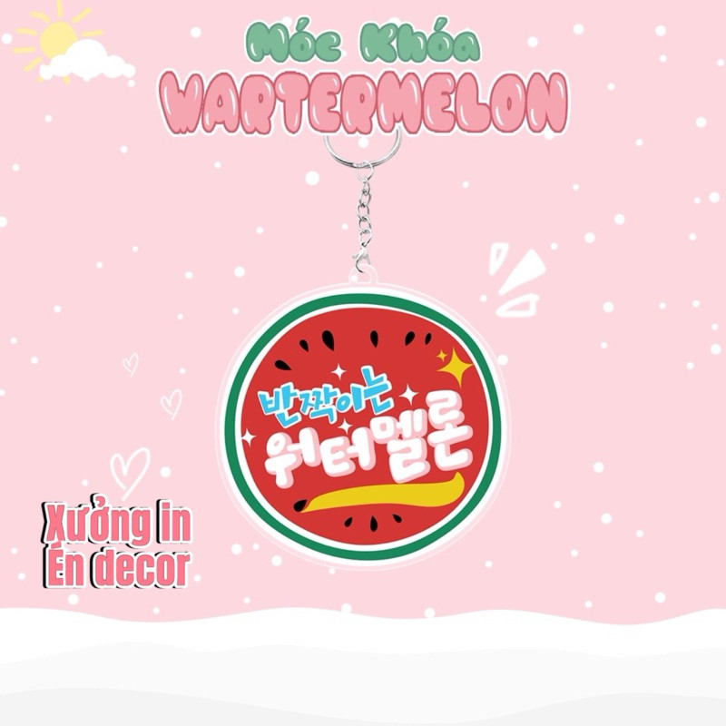 Móc khoá dưa hấu cute -watermelon- Phim Dưa hấu lấp lánh- Sango