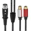 BTM 3Pin Nữ Sang 2RCA Adapter Splitter Miếng Dán Cáp 3Pin Nữ Sang 2RCA Stereo Cáp Âm Thanh Để Sử Dụng Phòng Thu