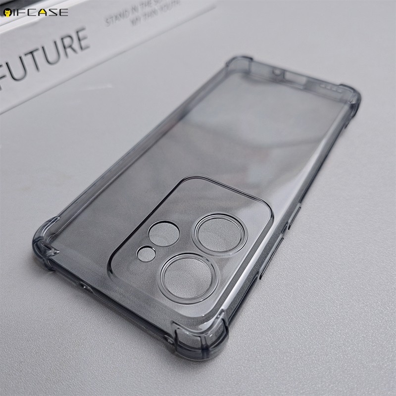 Ốp Lưng Trong Suốt Đen Xám Xanh Túi Khí Đơn Giản Chống Rơi Vỏ Mềm Chống Sốc Cho Meizu 21 20 18 Pro