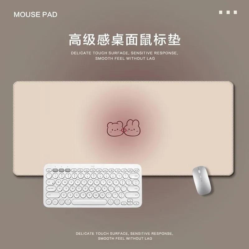 Thảm trải bàn chơi game Gradient dễ thương - Tấm lót chuột lớn chân dung mèo tối giản, dày 3mm & chống trượt