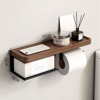 Sao BiểnHome Kim Loại Quả óc chó Gỗ Chắc Chắn Đục Lỗ Phòng Tắm Nhà Vệ Sinh Giấy Dán Tường Giấy Vệ Sinh Kệ Giấy