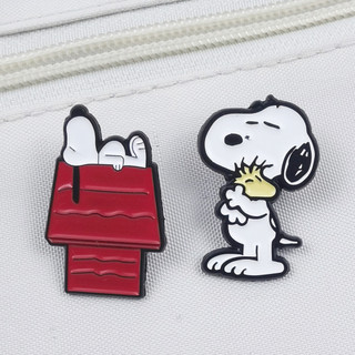 2 Cái / bộ Hoạt Hình Snoopy Thổ Cẩm Học Sinh Dễ Thương Schoolbag Trang Trí Pin Hợp Kim Huy Hiệu Trẻ Em Giáng Sinh