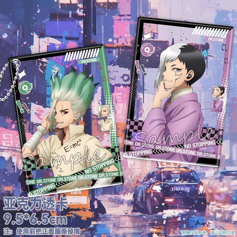 Dr.STONE Móc Khóa Mặt Dây Chuyền Senku Ishigami Gen Asagiri Ukyo Saionji Ryusui Nanami Thẻ Acrylic Ảnh Chống Đỡ