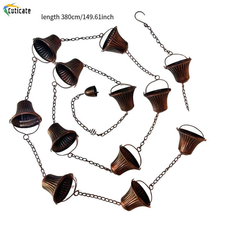 Dây Xích Mưa Cho Máng xối Mưa Bắt Kim Loại Chắc Chắn Treo Thay Thế Trang Trí Cho Downpout Cho Mái hiên Ngoài Trời Sân Sau