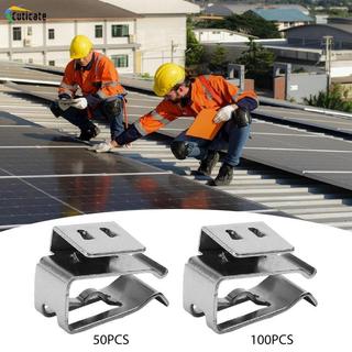 Bộ 50 Kẹp Cáp Năng Lượng Mặt Trời Kẹp Dây Thép Không Gỉ Kẹp Kim Loại Chống Trượt Kẹp Cáp Quang Điện Phụ Kiện Thích Hợp Cho Xe Kéo Thuyền