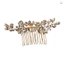 Lược chải tóc đính đá Barrette - Kiểu dáng đám cưới thanh lịch cho tóc xoăn dày