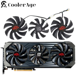IFor PowerColor RX 6800 6800XT Rồng Đỏ 6700XT 6900XT Quỷ Đỏ 95MM 85MM FD8015U12D Quạt Thay Thế Card Đồ Họa *