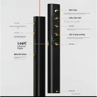 Bút laser lật trang PPT, lật trang không dây, điều khiển từ xa cho trình chiếu, bộ thu USB tích hợp 50M