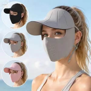 AWNGD Full Face, Chống Nắng Chống Tia UV Có Vành, Vải Thoáng Khí Thoáng Khí Tất Cả Trong Một Đi Xe Đạp Mùa Hè Ngoài Trời