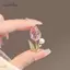 AqToCna Sáng Bóng Tulip Pha Lê Zircon Hoa Ngọc Trai Thổ Cẩm Dành Cho Nữ Kim Cương Giả Corsage Chân Dự Tiệc Trang Sức Quà Tặng AqToCna