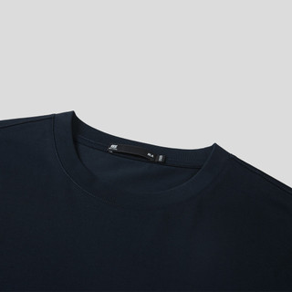 Áo Thun Nam Ngắn Tay HLA  Xanh Navy - Chất Liệu Thoáng Khí, Mềm Mịn, Thêu Logo Tinh Tế