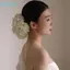 Mũ Đội Đầu Cô Dâu FUJIZOU, Mũ Cô Dâu Hoa Trắng Thanh Lịch, Đám Cưới Mới Hydrangea Phong Cách Pháp Trang Sức Tóc Phụ Kiện Chụp Ảnh