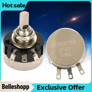 Belleshopp Belleshopp Fafeicy Chiết Áp Vòng Tròn Đơn RV24YN20F B502 Phim Carbon Điện Trở 5K Lắp Đặt Dễ Dàng