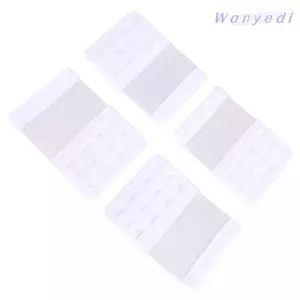 WANYEDI 4 Bộ mở rộng dây đeo áo ngực, 4 móc điều chỉnh chiều dài áo ngực mở rộng, Vải co giãn thoải mái Chất liệu mềm Móc mở rộng thay thế các bộ phận nhỏ xấu