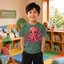 Áo thun bé trai hình bạch tuộc mềm mại Size 90-150 phong cách Hàn Quốc Dễ phối đồ