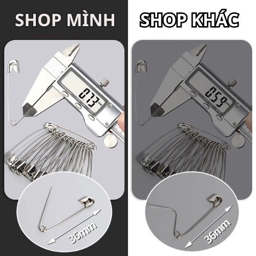 Kim băng cài áo set 120 chiếc đủ size hợp kim bền đẹp tiện dùng cho mọi gia đình chất lượng
