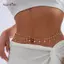 AqToCna Thời Trang Sáng Bóng Kim Cương Giả Eo Dây Xích Dành Cho Nữ Cô Gái Đơn Giản Gợi Cảm Đi Biển Bikini Nhiều Lớp Kim Cương Giả Ngôi Sao sel Cơ Thể Dây Xích AqToCna