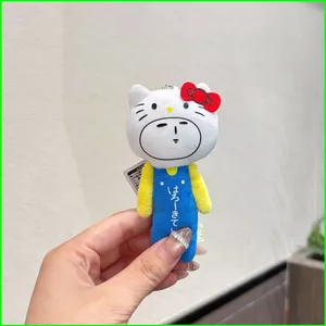 PS1 YUKIO x Sanrio Hello Kitty Kuromi Plushie Móc Khóa Xấu Xí Dễ Thương Nhật Bản Hoạt Hình Túi Charm SP1