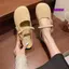 SAMO 1 Đôi Toe Mules, Sandal Flat Strap Flat Mule Flat, Ngón Chân Tròn Nhẹ Thoải Mái Mềm Slip on Flats Trang Phục Hàng Ngày