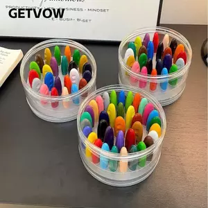 GETVOW 12 / 24 / 36 Màu Bút Chì Màu, Bút Chì Nhựa Có Thể Giặt Được Có Thể Xóa Được, Chất Lượng Cao Không Bẩn Tay Hình Đậu Phộng Dụng Cụ Vẽ Tranh Nhựa Quà Tặng