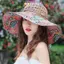 TMOY Vành Rộng Mới Nóng Thiết Kế Thời Trang Hoa Mũ Đi Biển Lớn Có Thể Gập Lại Viền Mũ Chống Nắng Mùa Hè Mũ Dành Cho Nữ Chống Tia UV Người Cá Mũ TMOY